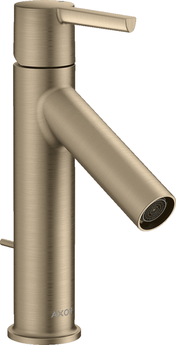 Bild von HANSGROHE AXOR Starck Einhebel-Waschtischmischer 100 mit Hebelgriff und Zugstangen-Ablaufgarnitur #10001820 - Brushed Nickel