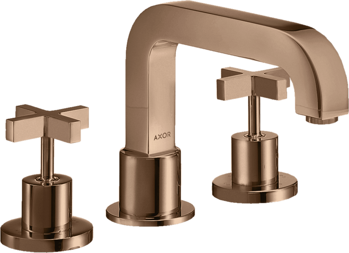 Bild von HANSGROHE AXOR Citterio 3-Loch Wannenrandarmatur mit Kreuzgriffen #39436300 - Polished Red Gold