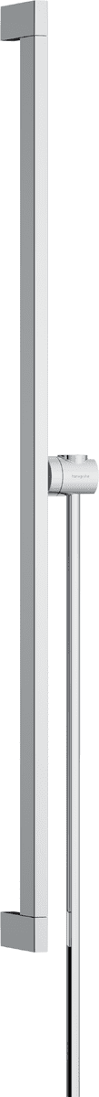 Picture of HANSGROHE Unica Shower bar E Puro 90 cm with easy slide hand shower holder and Isiflex shower hose 160 cm #24403000 - Chrome