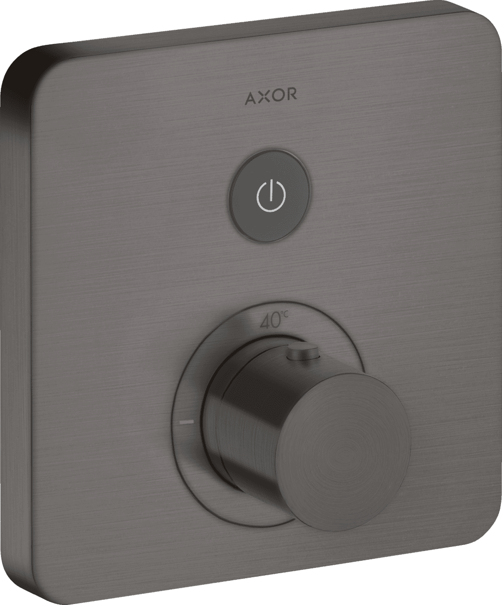 Picture of HANSGROHE AXOR ShowerSelect Thermostat for concealed installation softsquare for 1 function #36705340 - Brushed Black Chrome