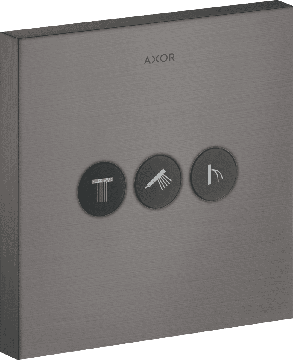 Bild von HANSGROHE AXOR ShowerSelect Ventil Unterputz eckig für 3 Verbraucher #36717340 - Brushed Black Chrome