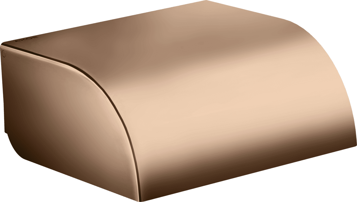 Bild von HANSGROHE AXOR Universal Circular Toilettenpapierhalter mit Deckel #42858300 - Polished Red Gold