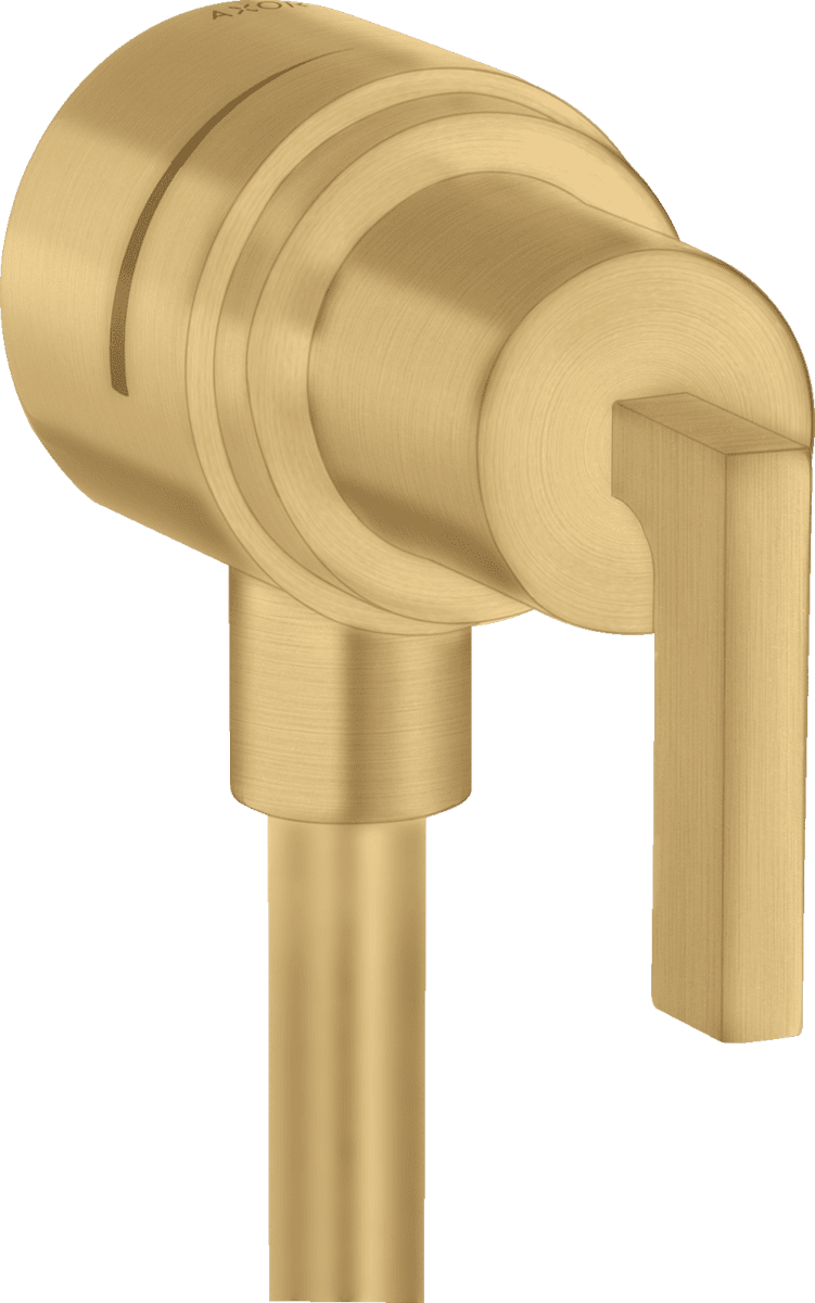 Bild von HANSGROHE AXOR Citterio Wandanschluss Stop mit Rückflussverhinderer, Absperrventil und Hebelgriff #39882250 - Brushed Gold Optic