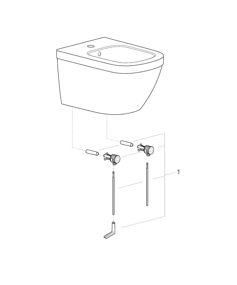 Bild von 39208000 Euro Ceramic Wall hung bidet