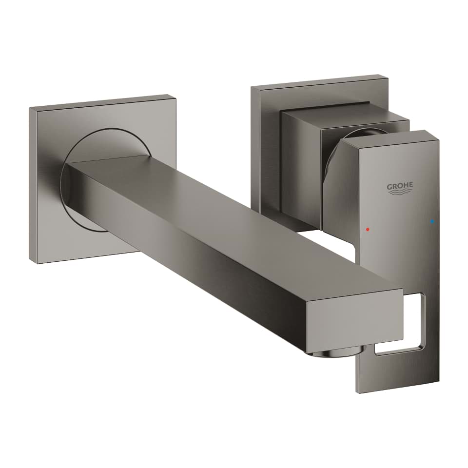 Bild von GROHE Eurocube 2-Loch-Waschtischbatterie #23447AL0 - hard graphite gebürstet