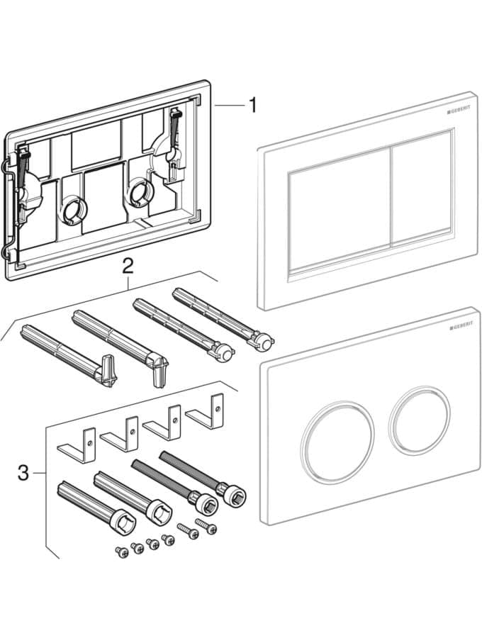 Bild von GEBERIT Omega30 flush plate for dual flush 115.080.JT.1
