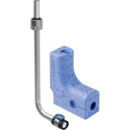 Bild von GEBERIT FlowFit Metallrohr-Anschlussbogen 90° mit Anschlussverschraubung für Eurokonus #619.401.22.1