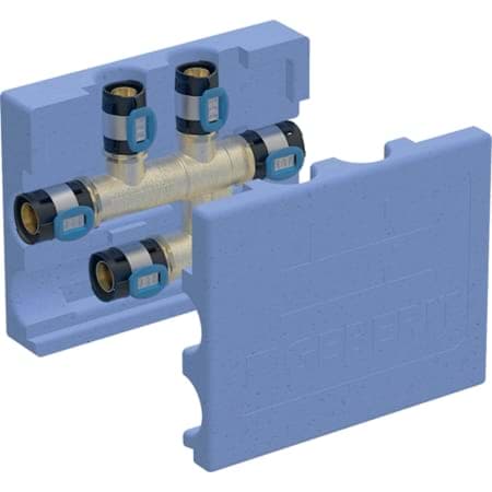 Bild von GEBERIT FlowFit Kreuzungs-T-Stück mit Dämmbox #619.321.00.1