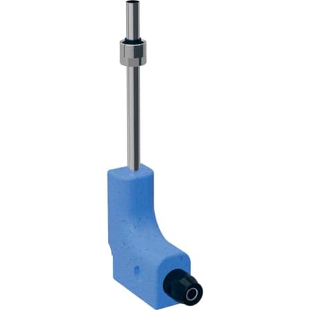 Bild von GEBERIT PushFit Metallrohr-Anschlussbogen 90° mit Dämmbox und Anschlussverschraubung für Eurokonus #650.250.22.2