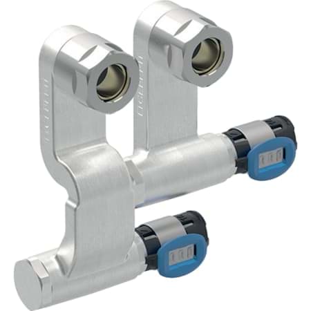 Bild von GEBERIT FlowFit Set Anschluss-Endstücke für Vor- und Rücklauf, mit Anschlussverschraubung für Eurokonus #619.450.22.1