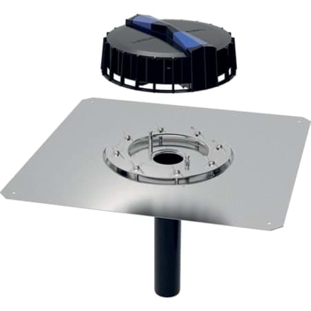Bild von GEBERIT Pluvia Dachwassereinlauf mit Anschlussblech und Befestigungsflansch #359.109.00.1