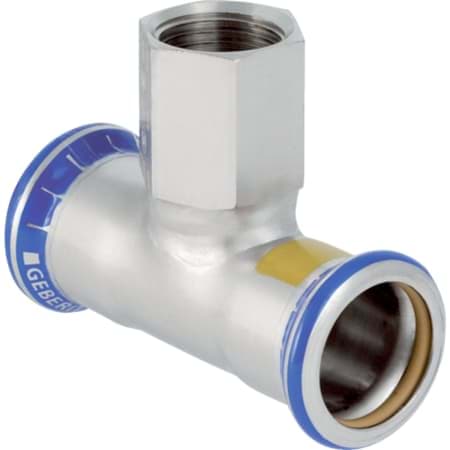 Bild von GEBERIT Mapress Edelstahl T-Stück mit Innengewinde (Gas) #34063