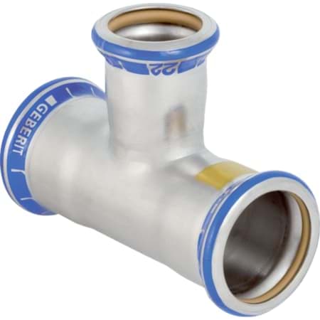 Bild von GEBERIT Mapress Edelstahl T-Stück reduziert (Gas) #34051