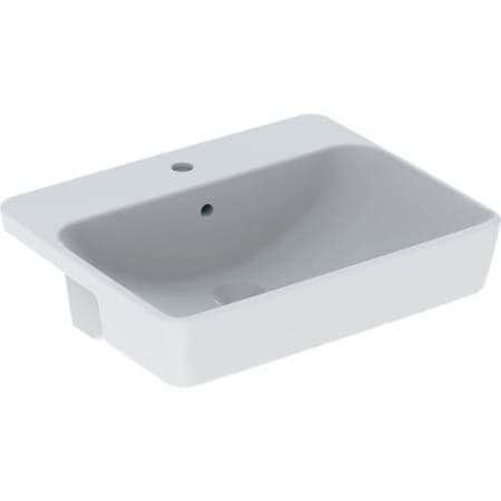 Bild von GEBERIT VariForm Halbeinbauwaschtisch rechteckig #500.681.00.1 - weiß / KeraTect