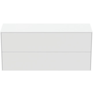 Obrázek IDEAL STANDARD Toaletní skříňka Conca 1202x373 mm, se 2 výsuvnými zásuvkami s tichým zavíráním, s horní deskou #T4330Y1 - matná bílá