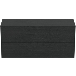 Obrázek IDEAL STANDARD Toaletní skříňka Conca 1202x373 mm, se 2 výsuvnými zásuvkami push-open (soft-close), s umyvadlovou deskou #T4330Y4 - fládrovaný dub