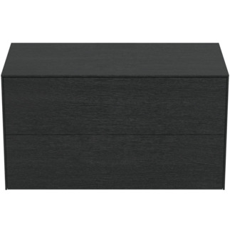 Picture of IDEAL STANDARD Conca 100cm wall hung washbasin unit with 2 drawers, no cutout, smoked oak #T4323Y4 - Smoked Oak