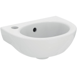 Bild von IDEAL STANDARD Eurovit Handwaschbecken 350x260mm, mit 1 Hahnloch, mit Überlaufloch (rund) #W330001 - Weiß (Alpin)