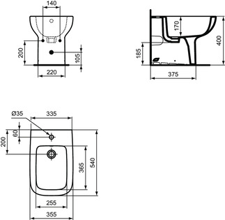 Picture of IDEAL STANDARD i.life A Standbidet #T452601 - White (Alpine)