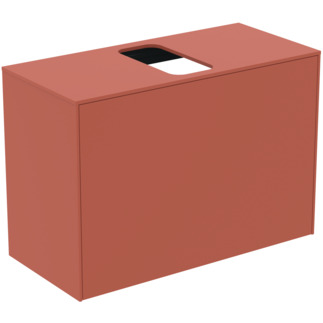 Bild von IDEAL STANDARD Conca Waschtischunterschrank 802x373mm, mit 1 Push-Open (Softclose-Einzug) Auszug, mit Waschtischplatte #T3935Y3 - Sunset matt