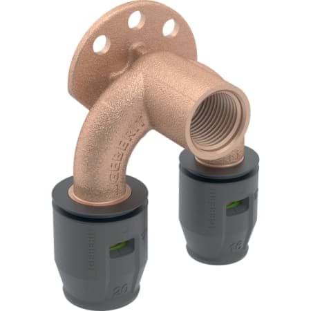 Bild von GEBERIT PushFit Doppelanschlusswinkel 90° #651.274.00.1