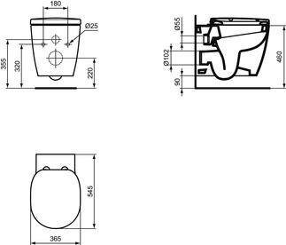 Bild von IDEAL STANDARD Connect Freedom Wandtiefspül-WC #E6075MA - Weiß (Alpin) mit Ideal Plus
