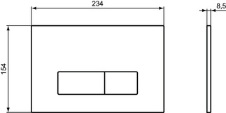 Picture of IDEAL STANDARD Oleas actuator plate M2 #R0122AA - Chrome