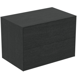 Bild von IDEAL STANDARD Conca Waschtischunterschrank 802x505mm, mit 2 Push-Open (Softclose-Einzug) Auszügen, mit Waschtischplatte #T4322Y4 - Eiche geflammt