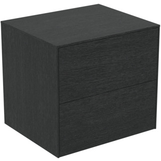 Bild von IDEAL STANDARD Conca Waschtischunterschrank 602x505mm, mit 2 Push-Open (Softclose-Einzug) Auszügen, mit Waschtischplatte #T4321Y4 - Eiche geflammt
