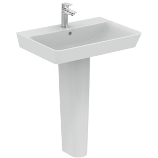 Bild von IDEAL STANDARD Connect Air Waschtisch 650mm, mit 1 Hahnloch, mit Überlaufloch (rund) Weiß (Alpin) mit Ideal Plus E0297MA