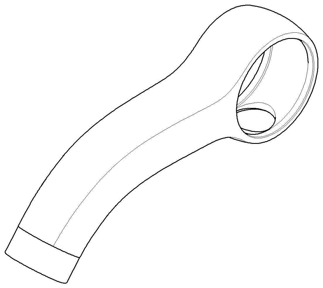 Obrázek DORNBRACHT Výtoková trubice 165 x 66,5 x 30 mm - chrom #90110602401-00