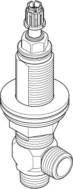 Bild von DORNBRACHT Seitenventil , rechtsschließend verlängert 7mm 1/2" - #9017110403390