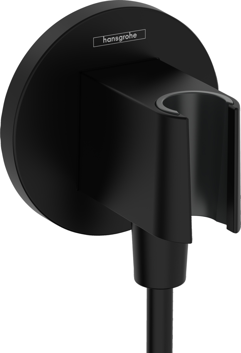 Bild von HANSGROHE FixFit S Wandanschluss mit Brausehalter #26888670 - Mattschwarz