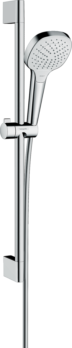 Bild von HANSGROHE Croma Select E Brauseset 110 Vario EcoSmart mit Brausestange 65 cm #26583400 - Weiß/Chrom