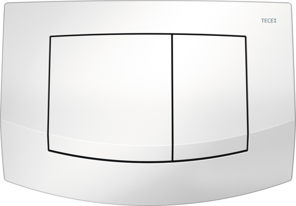 Picture of TECE TECEambia toilet flush plate polished white dual-flush system #9240200