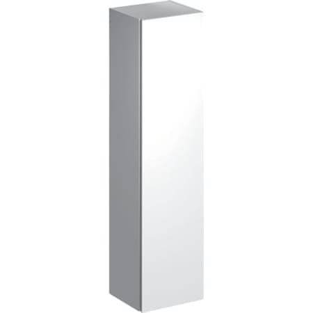 Picture of GEBERIT Xeno² tall cabinet with one door and internal mirror scultura grey / wooden-textured melamine #500.503.43.1