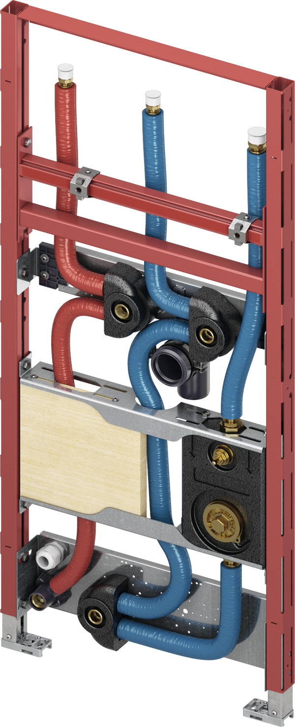 Picture of TECE TECEprofil washbasin module with preparation for connecting instantaneous water heaters, installation height 1120 mm #9310022