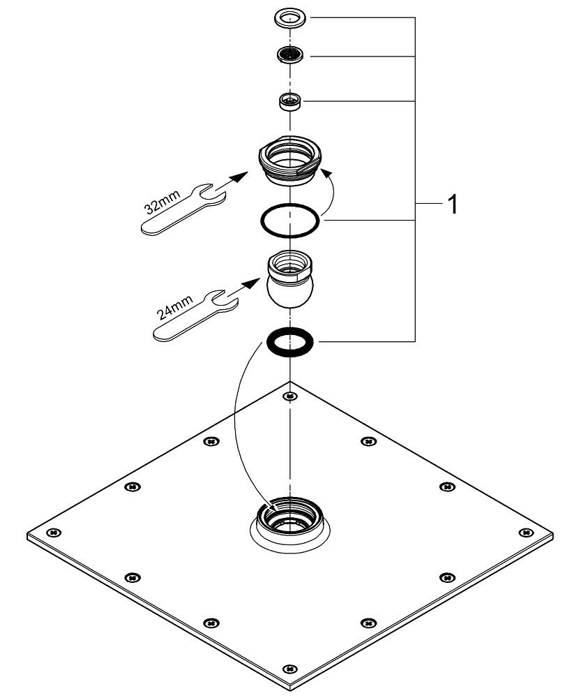 Bild von GROHE Rainshower Allure 230 Kopfbrause 1 Strahlart #27480000 - chrom