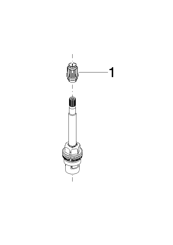 Bild von DORNBRACHT Oberteil , linksschließend ungebremst 1/2" - #9090032040090