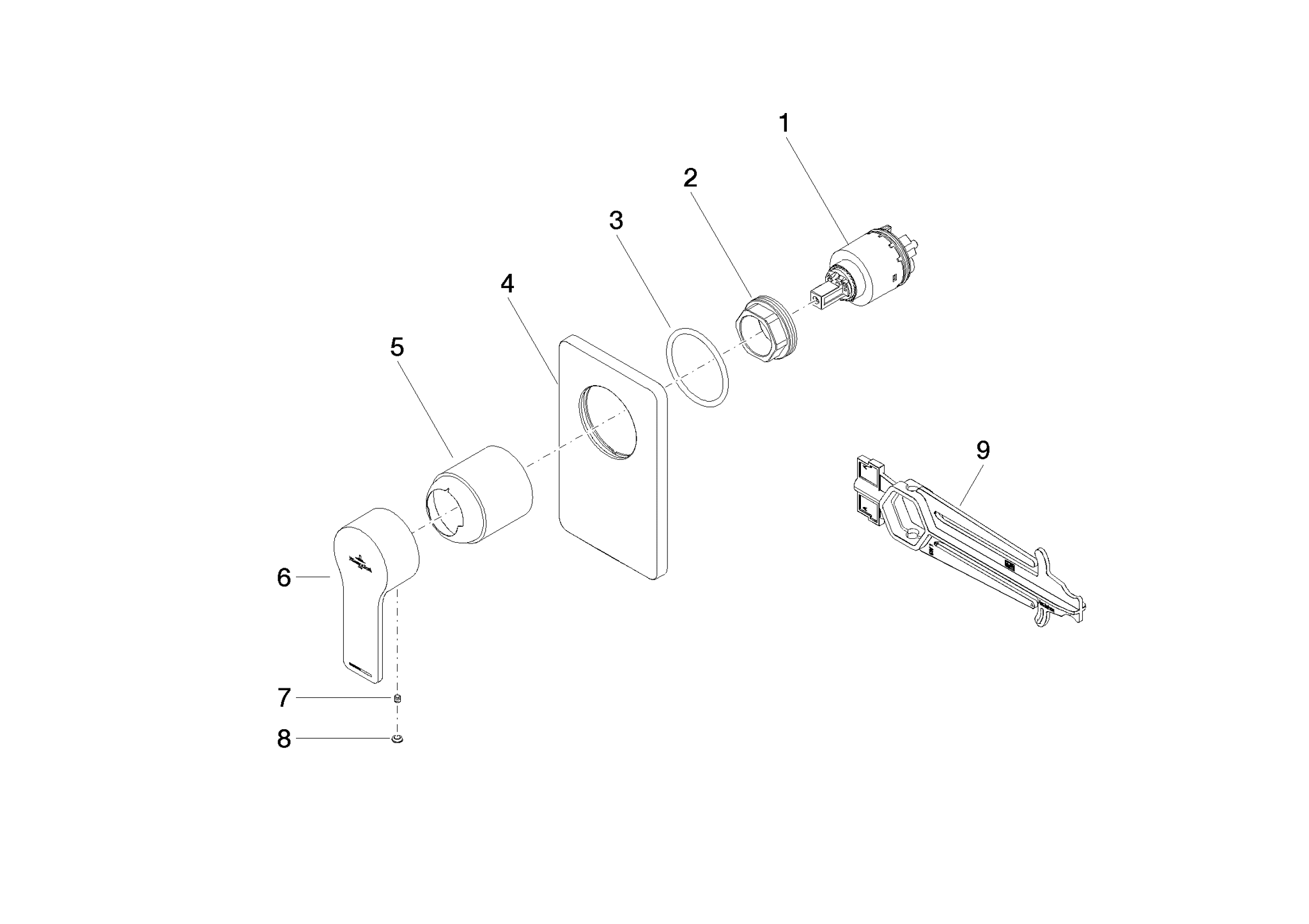Bild von DORNBRACHT JUST UP-Einhandbatterie ohne Umstellung - Chrom #36020965-00