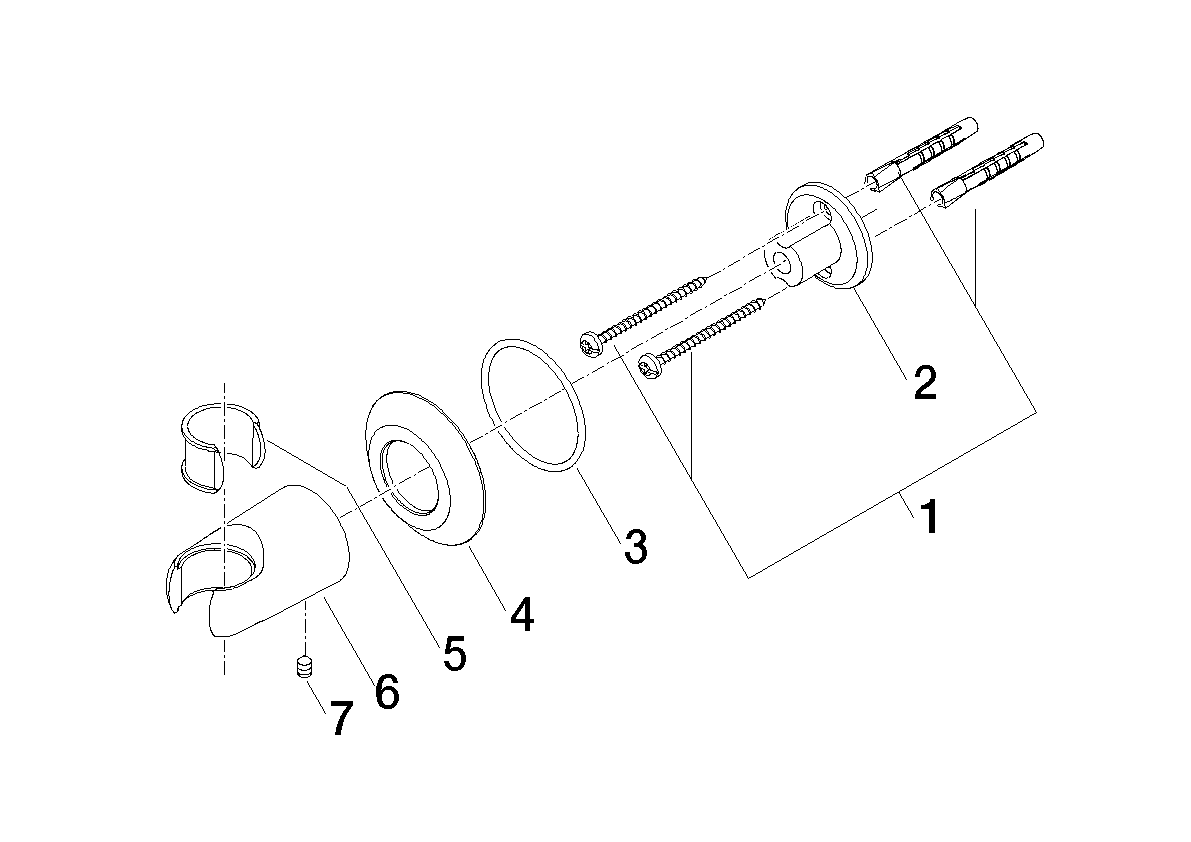 Picture of DORNBRACHT SOURCE Wall bracket - Chrome #28050940-00