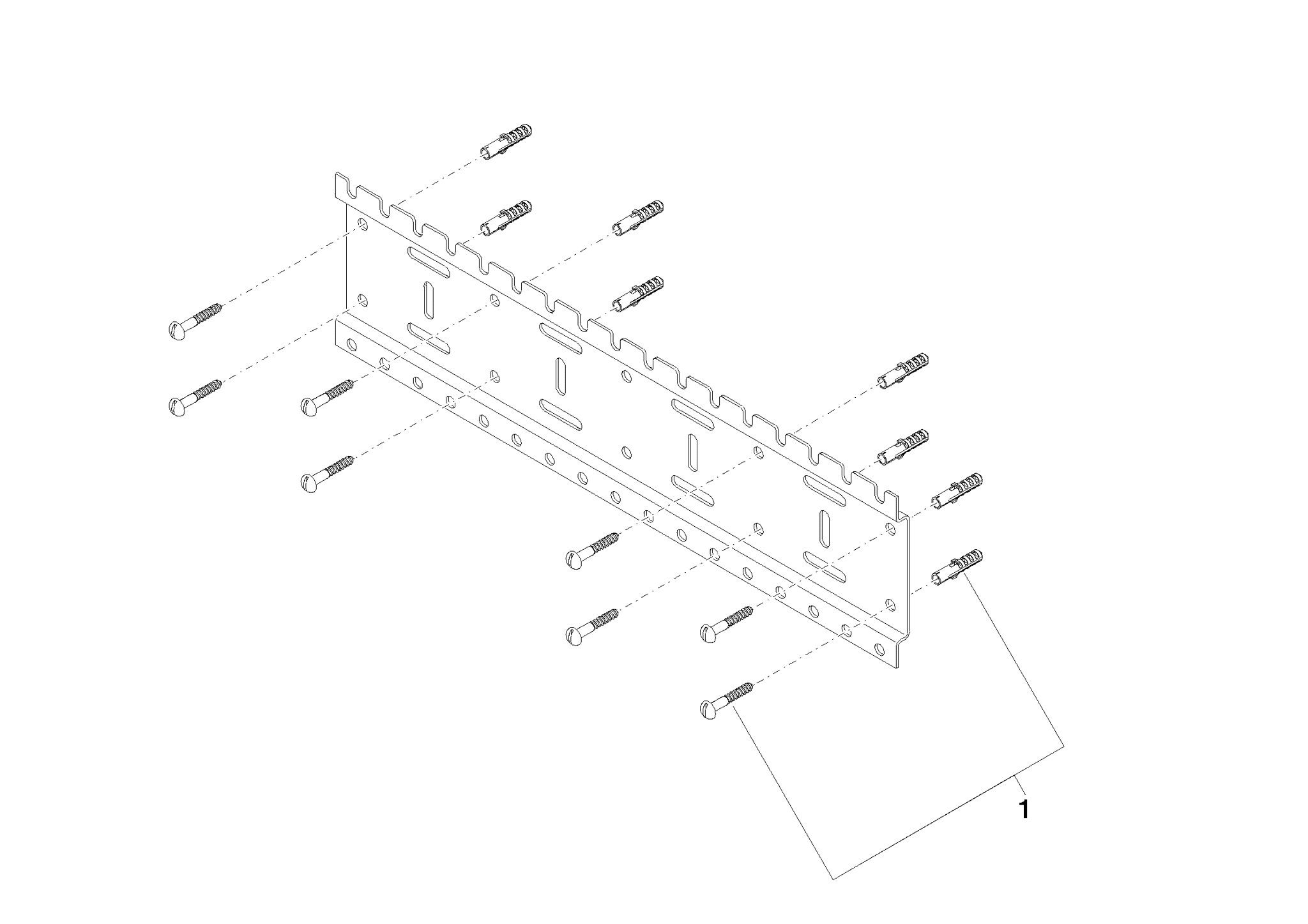 Bild von DORNBRACHT xGRID Montageschiene 510 mm - #1231097090