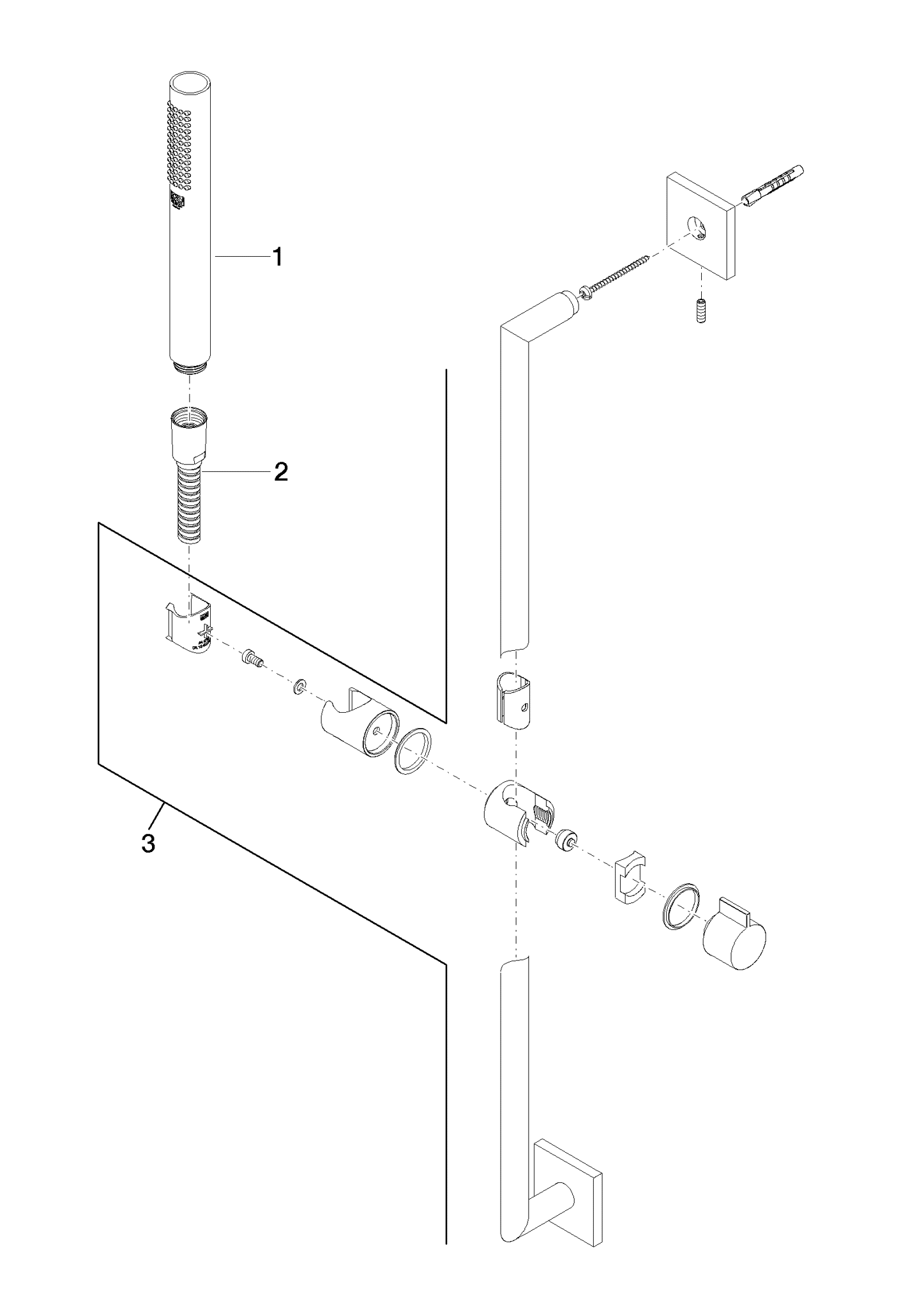 Bild von DORNBRACHT MEM Duschgarnitur - Platin gebürstet #26402780-06