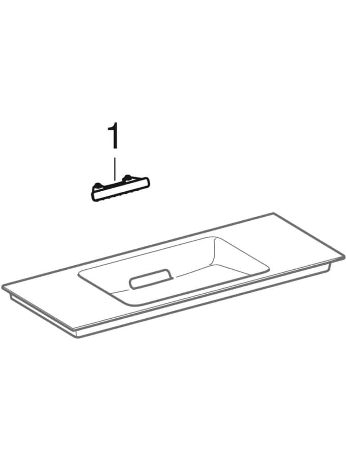 Bild von GEBERIT ONE vanity basin, horizontal outlet, small projection 500.395.01.1