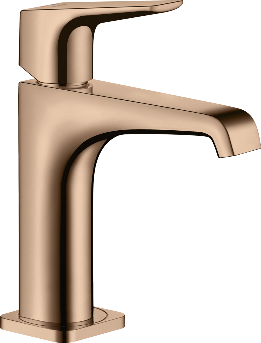 Bild von HANSGROHE AXOR Citterio E Einhebel-Waschtischmischer 130 mit Hebelgriff und Ablaufgarnitur #36111300 - Polished Red Gold