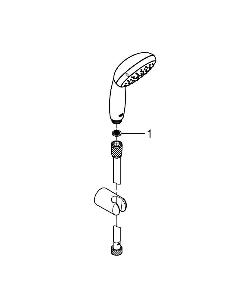 Bild von GROHE Tempesta 100 Wandhalterset 2 Strahlarten #27799000 - chrom