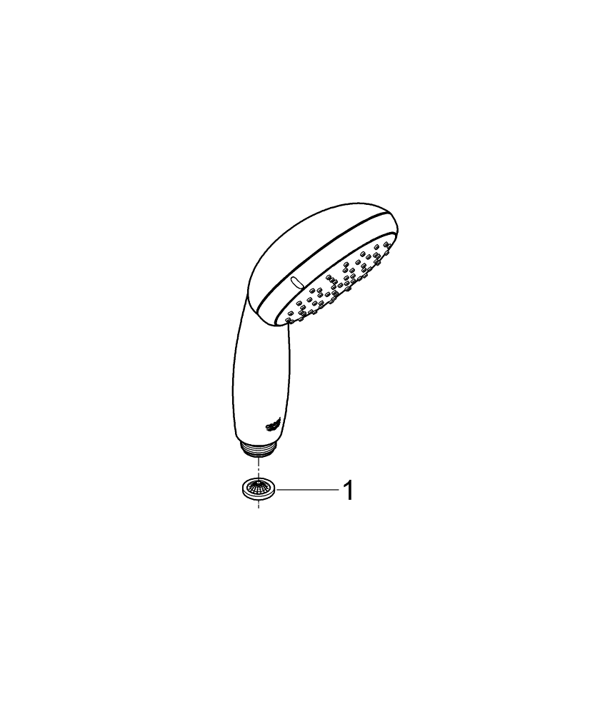 Bild von GROHE Tempesta 100 Handbrause 1 Strahlart #27852000 - chrom