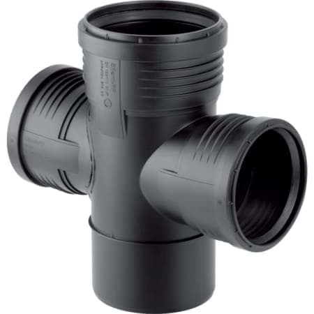 Bild von GEBERIT Silent-PP Abzweig 87,5° zweifach #390.665.14.1
