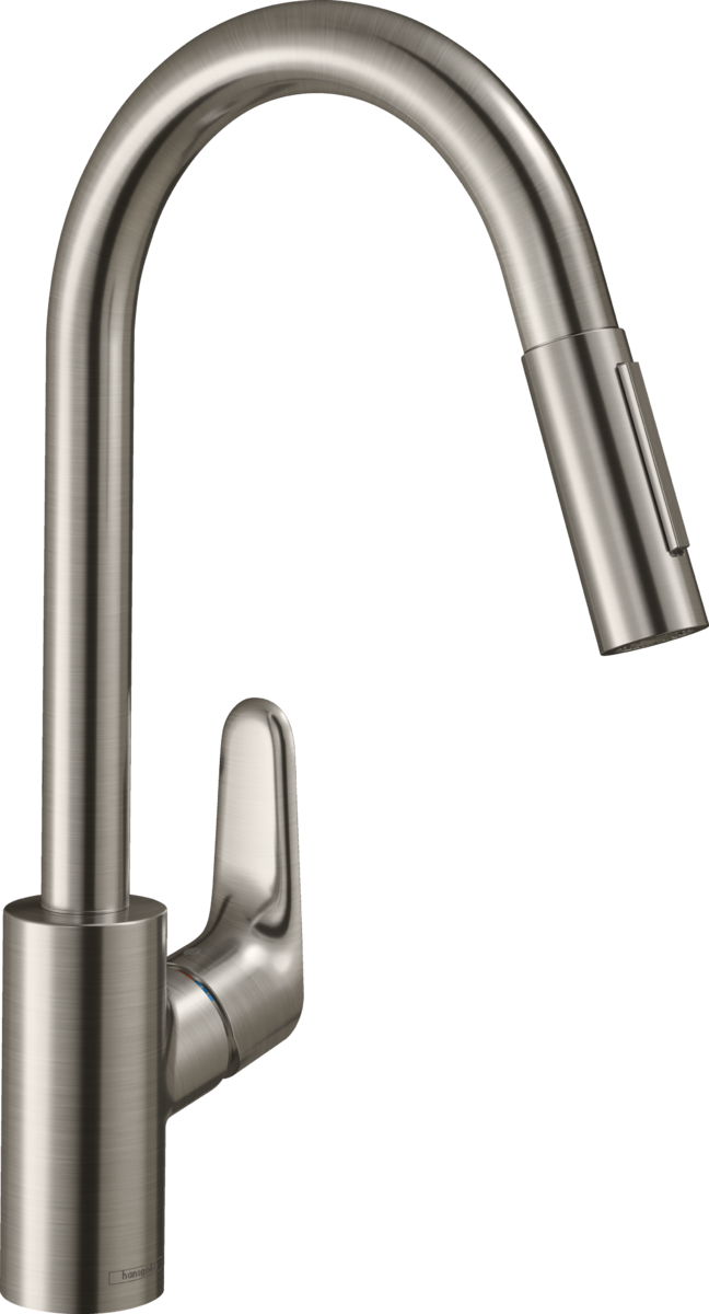 Bild von HANSGROHE Focus M41 Einhebel-Küchenmischer 240, Ausziehbrause, 2jet, sBox #73880800 - Edelstahl Finish