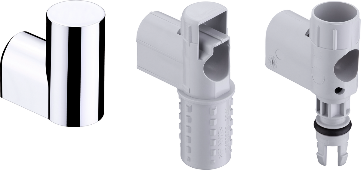 Bild von HANSGROHE Wandstütze + Abdeckung #92110340 - Brushed Black Chrome